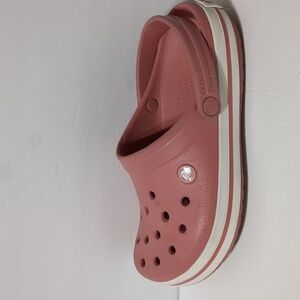 Crocs Pink Rose Crocband Clogs women 7